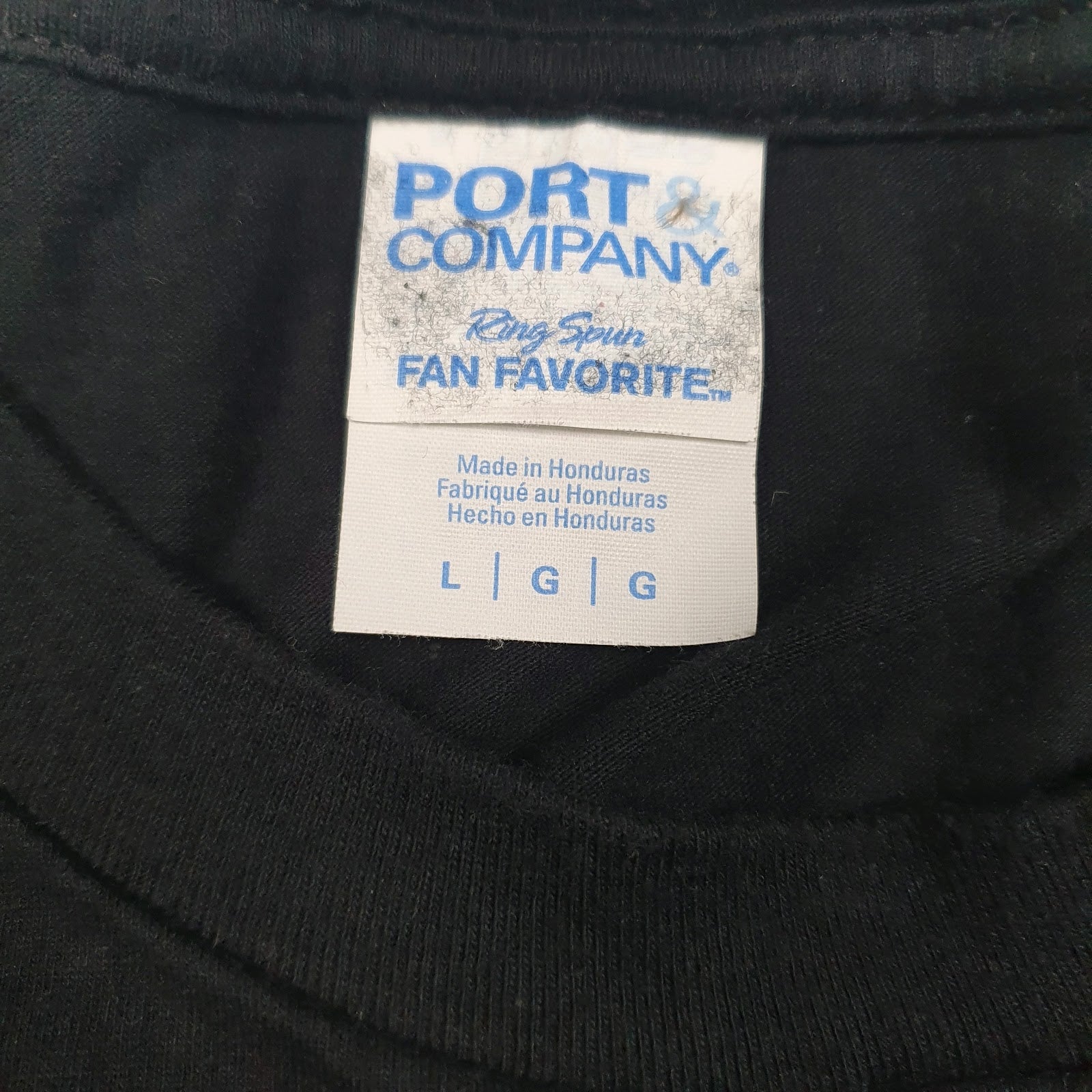 Mens Black Port & Company   T Shirt