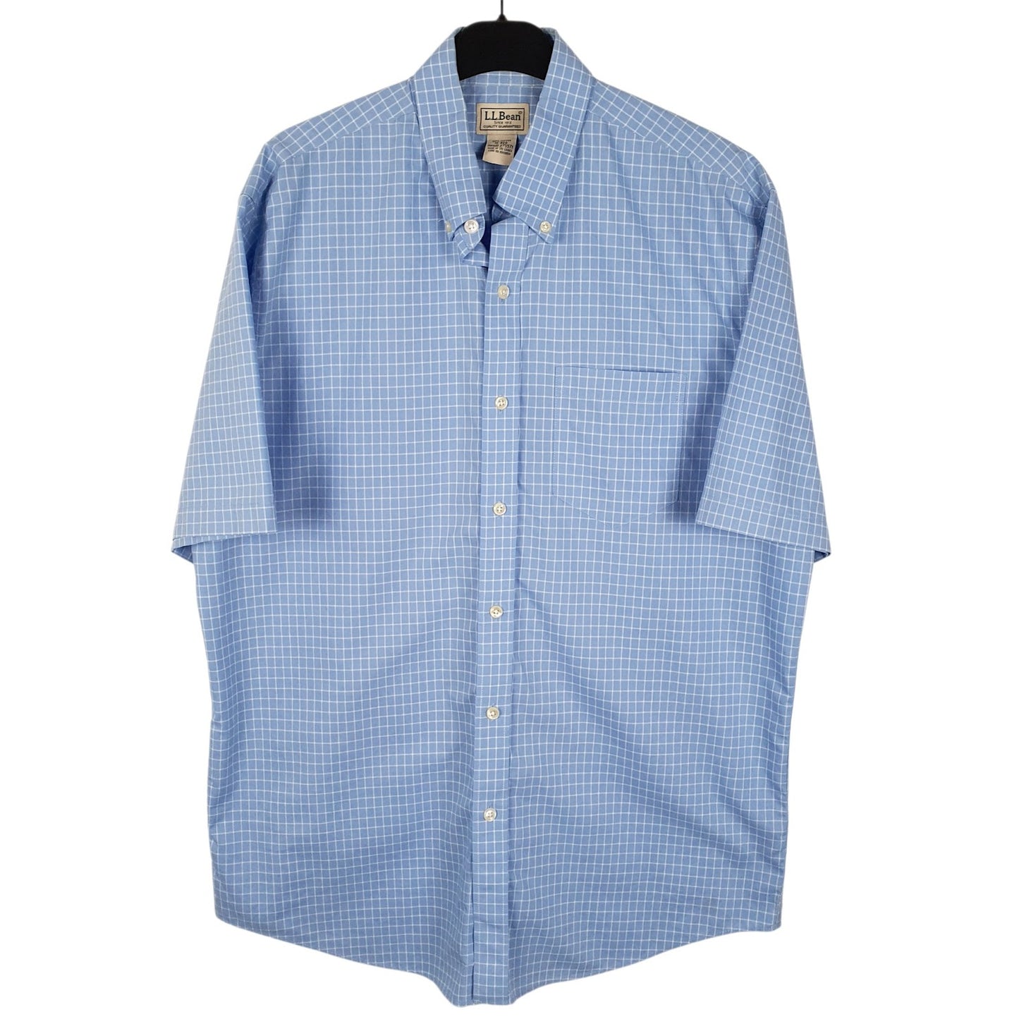 Mens Blue L.L.Bean  Short Sleeve Shirt
