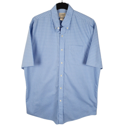 Mens Blue L.L.Bean  Short Sleeve Shirt