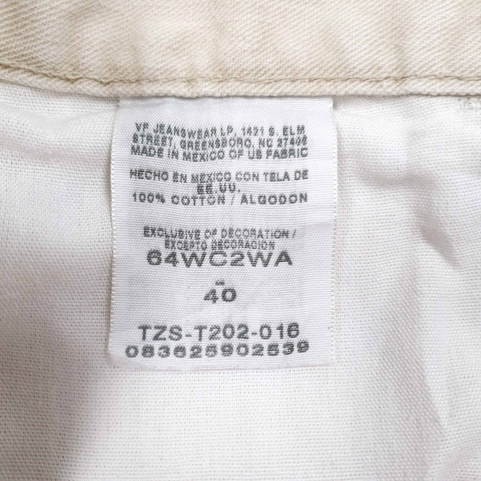 Mens Cream Wrangler  Quarter Zip Shorts