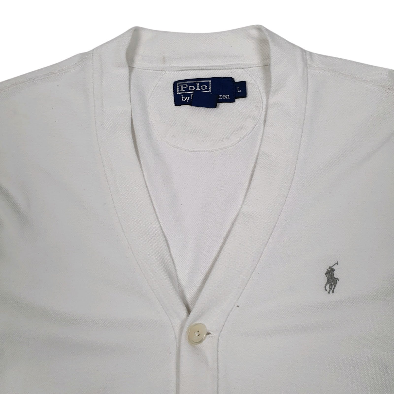 Mens White Polo Ralph Lauren  Cardigan Jumper