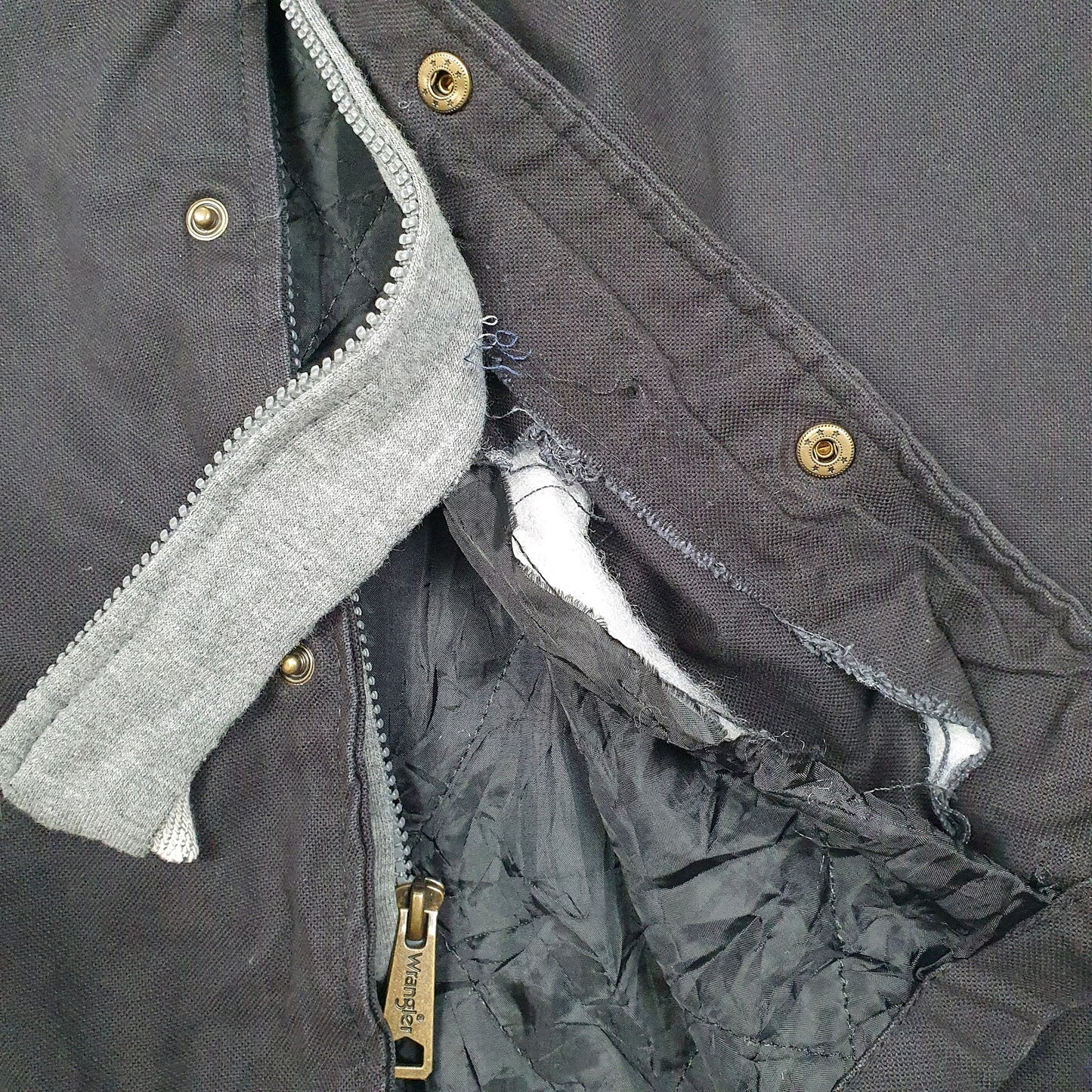 Mens Black Wrangler Hoodie Chore  Coat