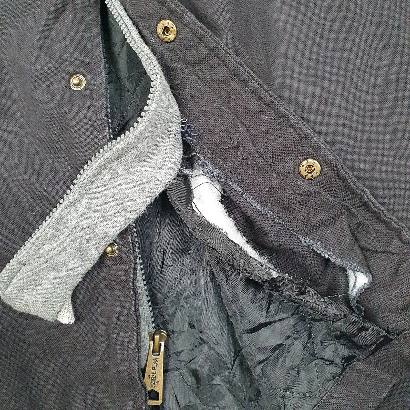 Mens Black Wrangler Hoodie Chore  Coat