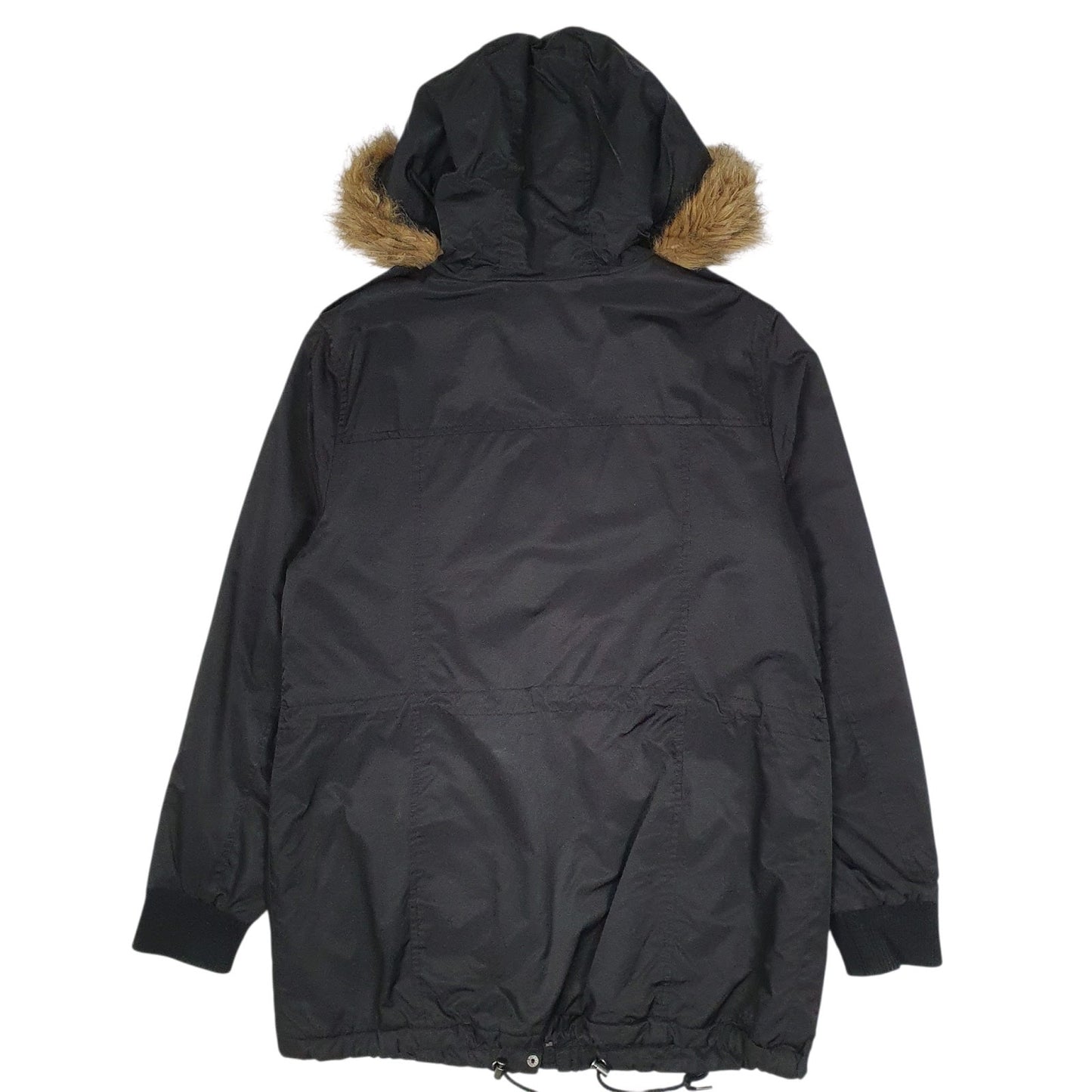 Womens Black Levis Sherpa Lined Full Zip Coat