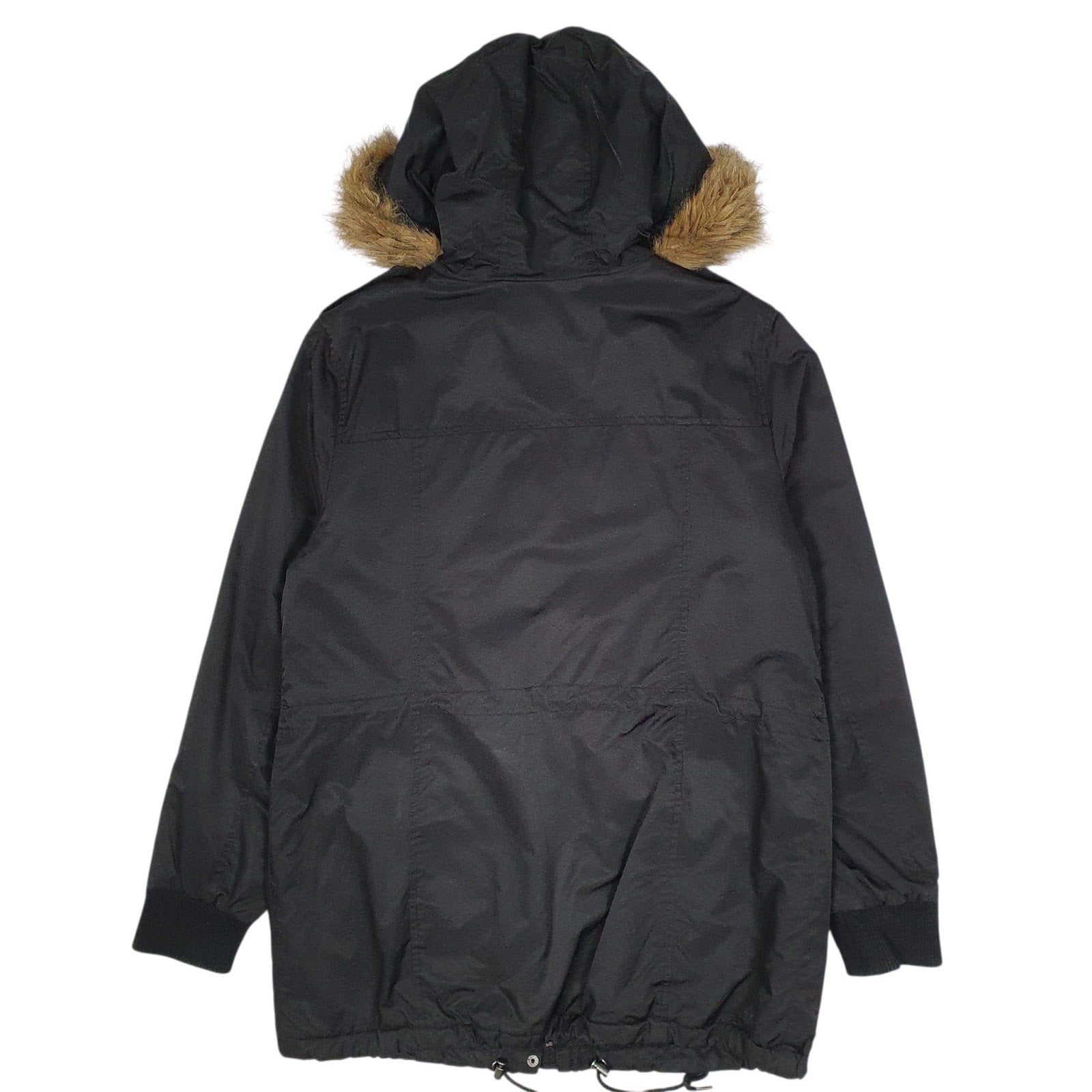 Womens Black Levis Sherpa Lined Full Zip Coat