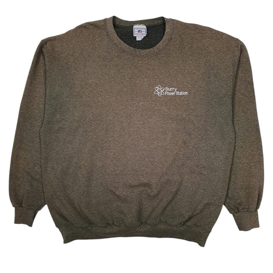 Mens Brown Lee Surry Power Station Crewneck Jumper