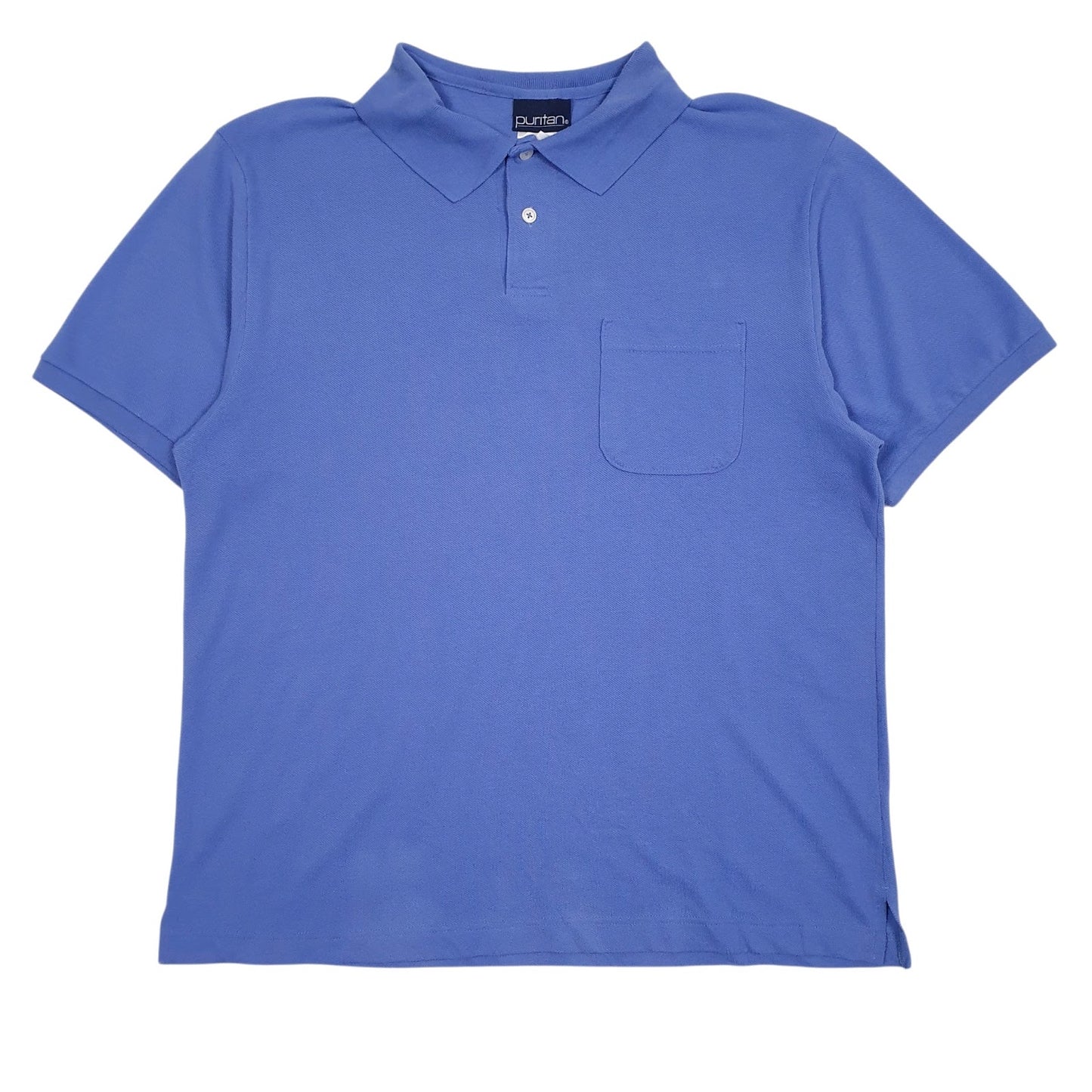 Mens Purple Puritan  Short Sleeve Polo Shirt