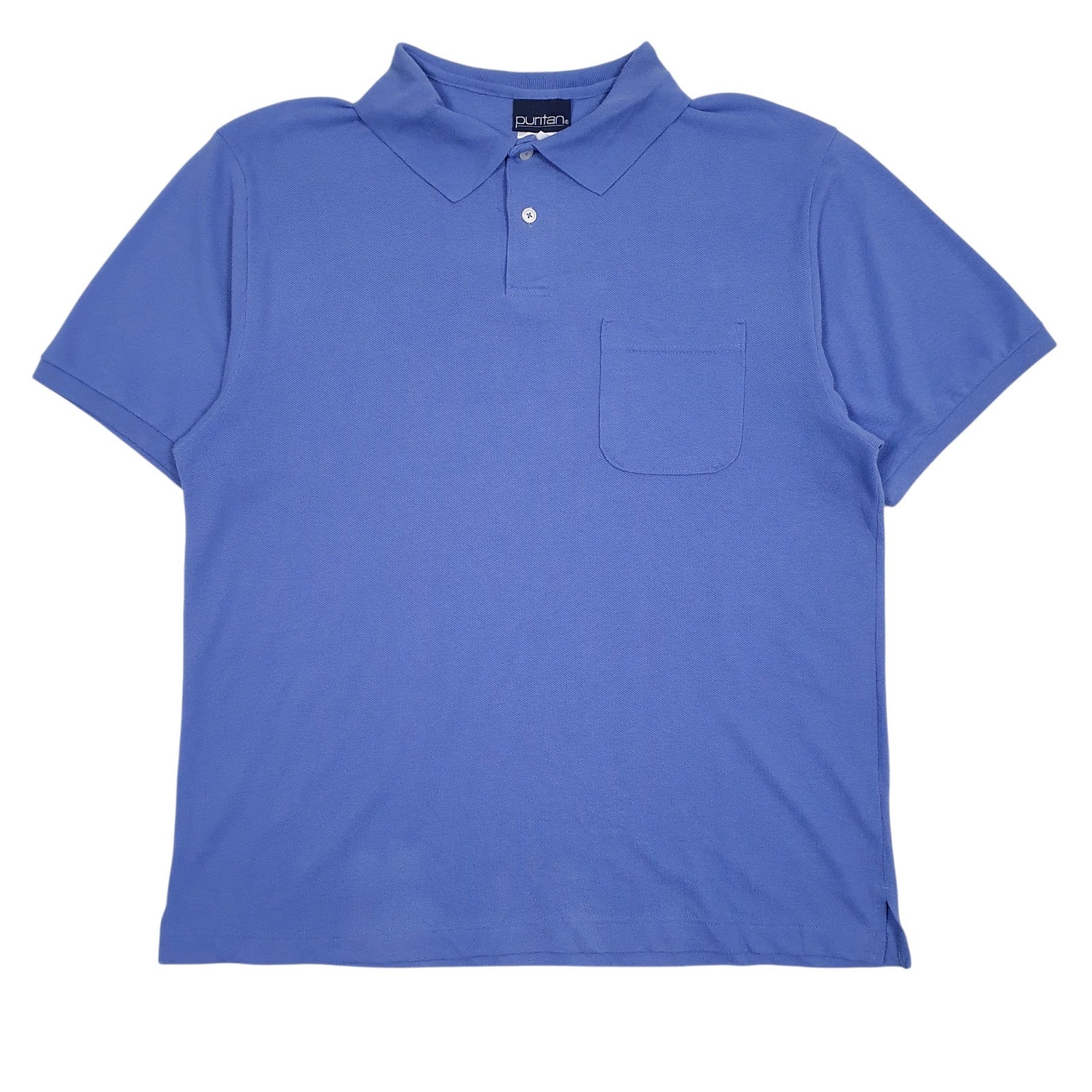 Mens Purple Puritan  Short Sleeve Polo Shirt
