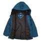 Womens Blue Reebok Parka Hooded  Coat