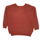 Womens Burgundy Unbranded Chunky Knit V Neck Jumper