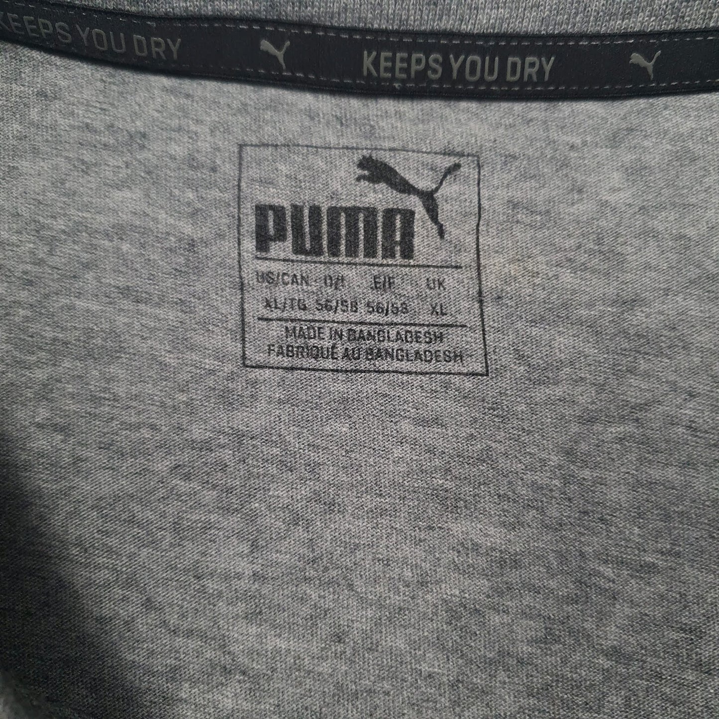 Mens Grey Puma Spellout  T Shirt