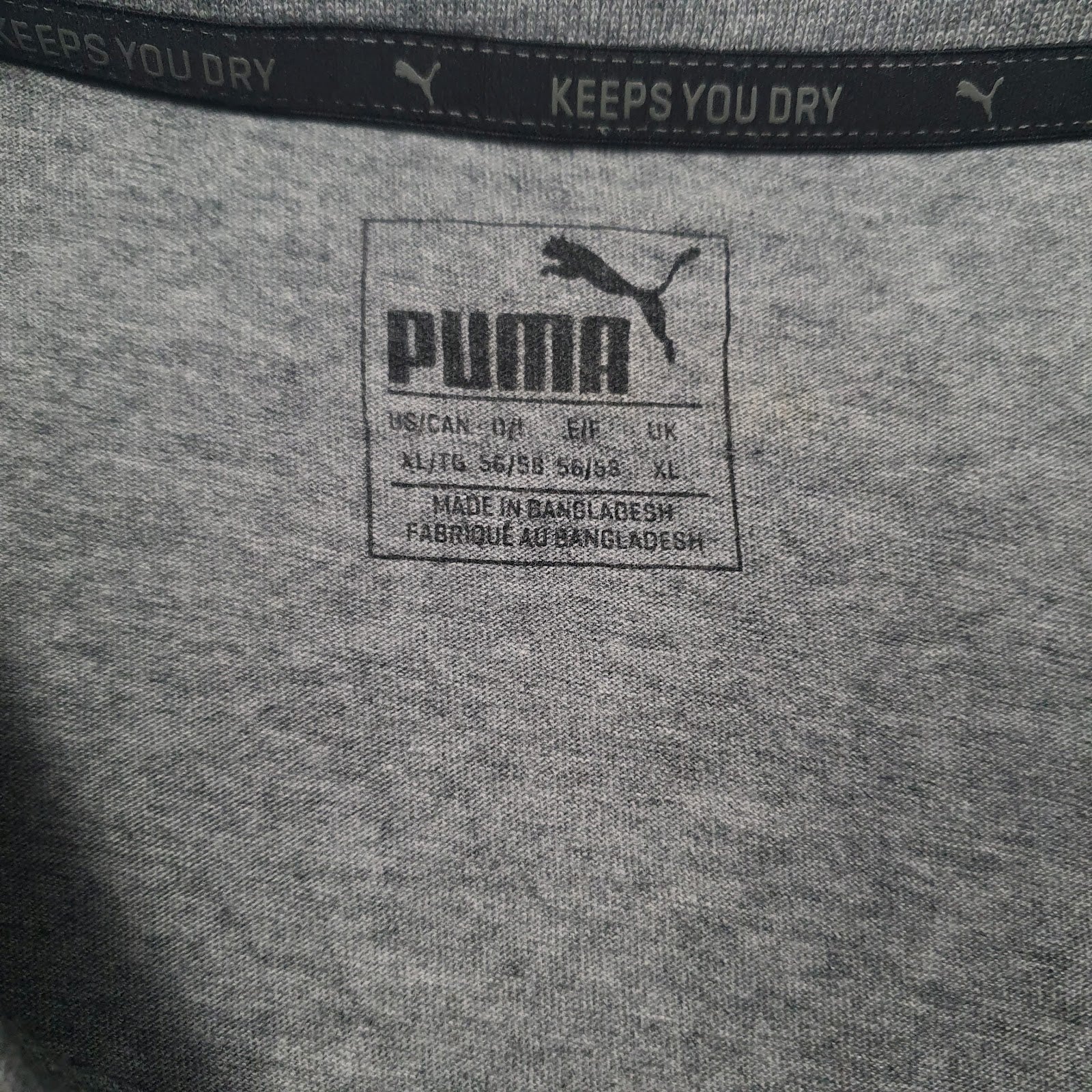 Mens Grey Puma Spellout  T Shirt
