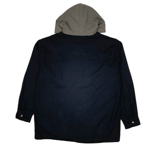 Mens Navy Levis Windbreaker Hoodie Chore  Coat