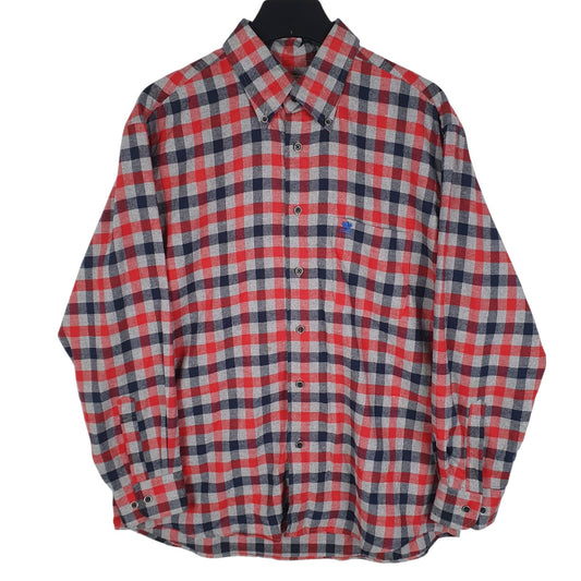 Mens Grey Kinloch Vintage Flannel Long Sleeve Shirt
