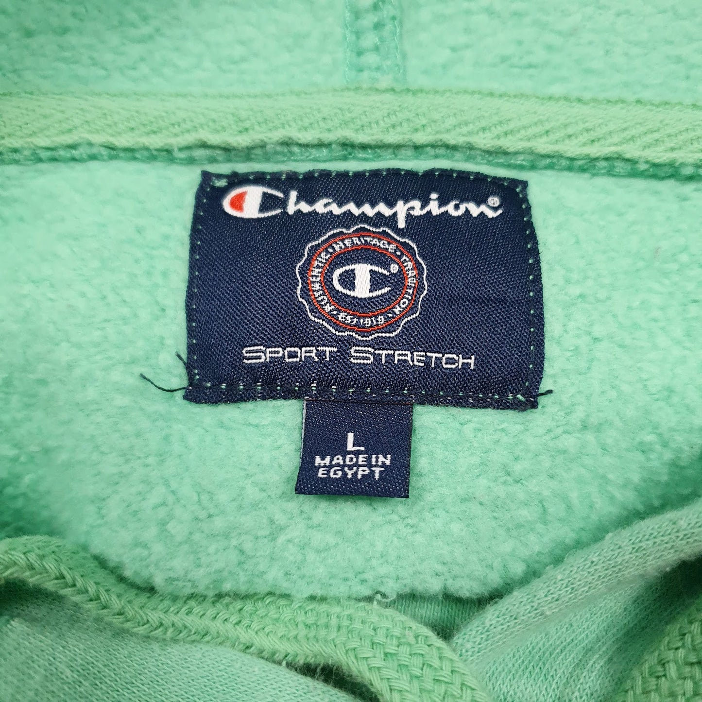 Womens Green Champion Sport Hoodie Jumper