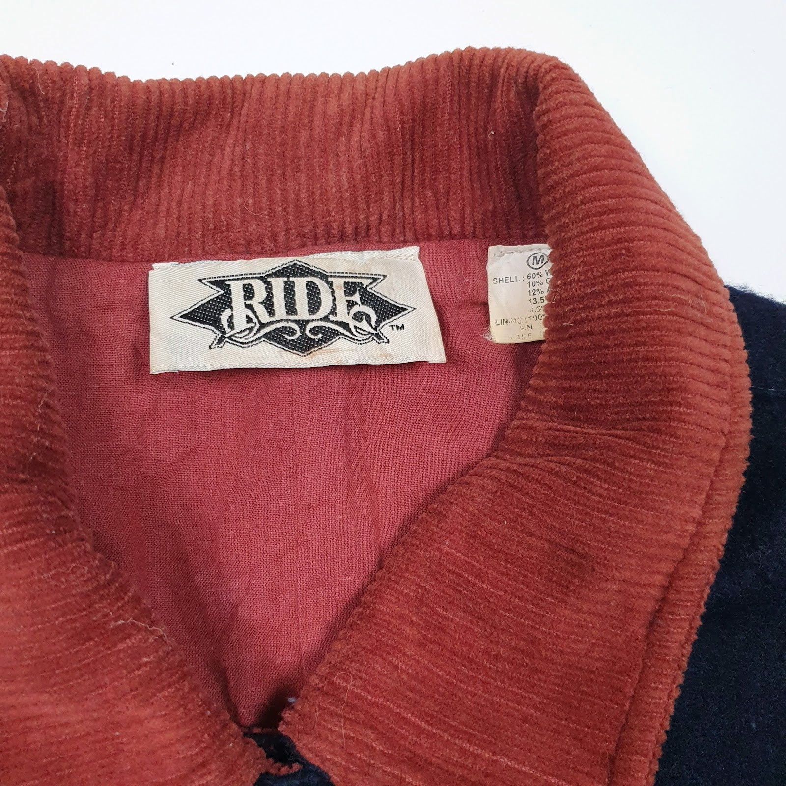 Womens Navy Ride Vintage 90s Bomber Windbreaker  Coat