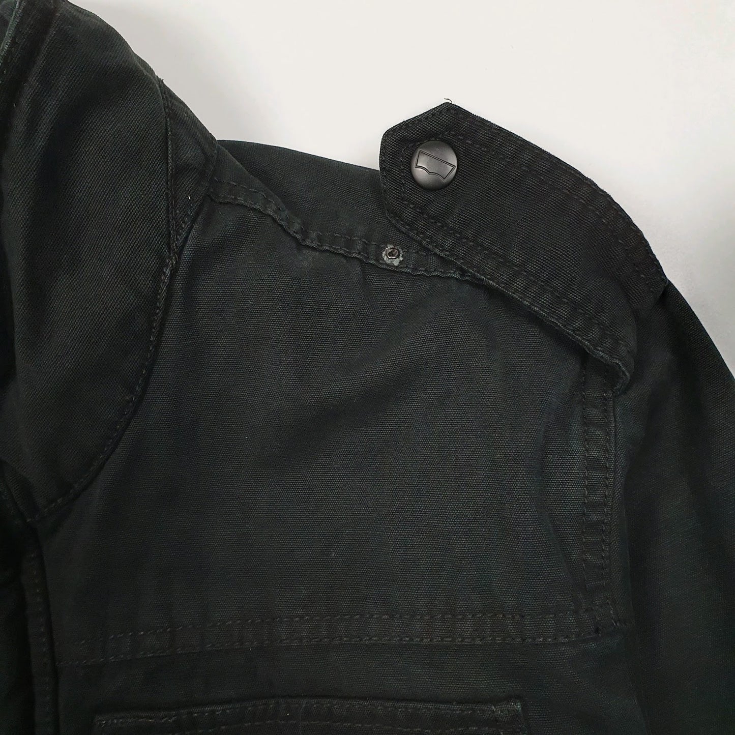 Mens Black Levis Workwear Military  Coat