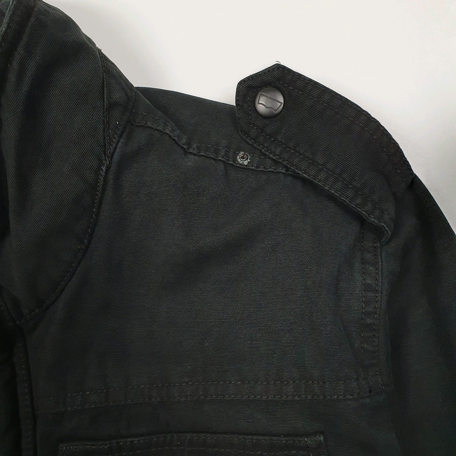 Mens Black Levis Workwear Military  Coat