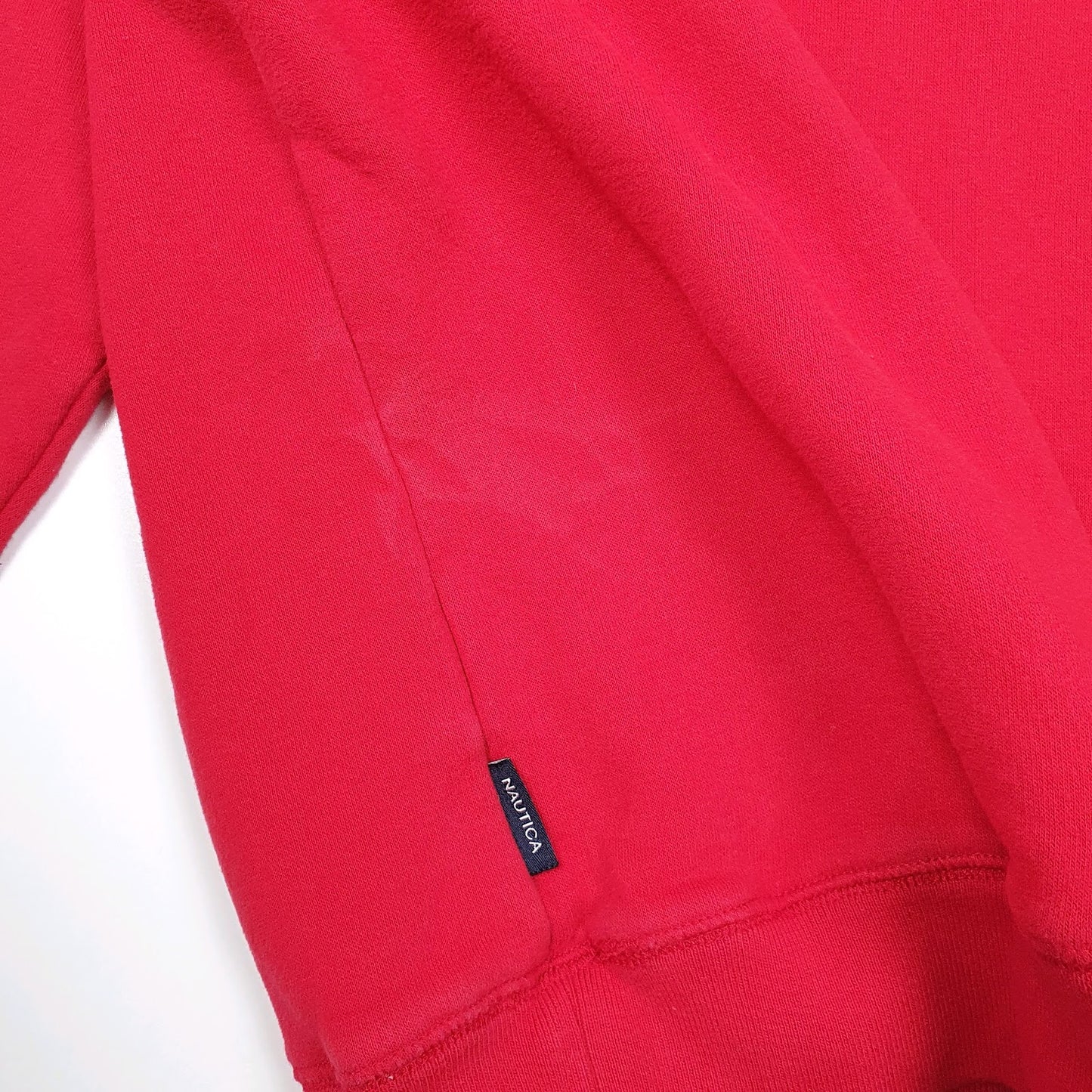 Mens Red Nautica  Quarter Zip Jumper