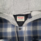 Mens Blue Wrangler Shacket Hoodie Plaid  Coat