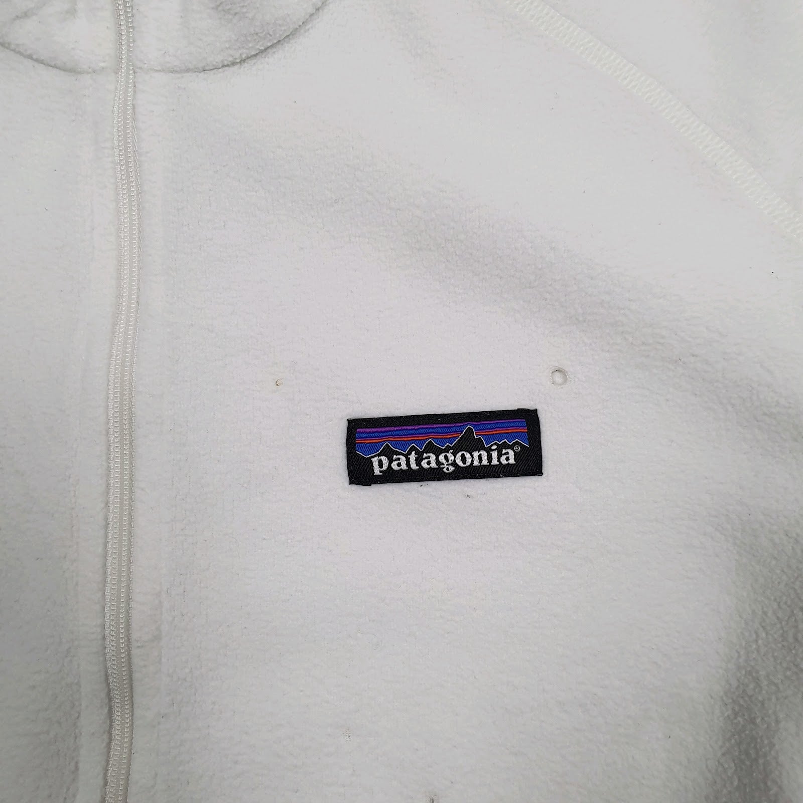 Womens White Patagonia Micro D Quarter Zip Jumper