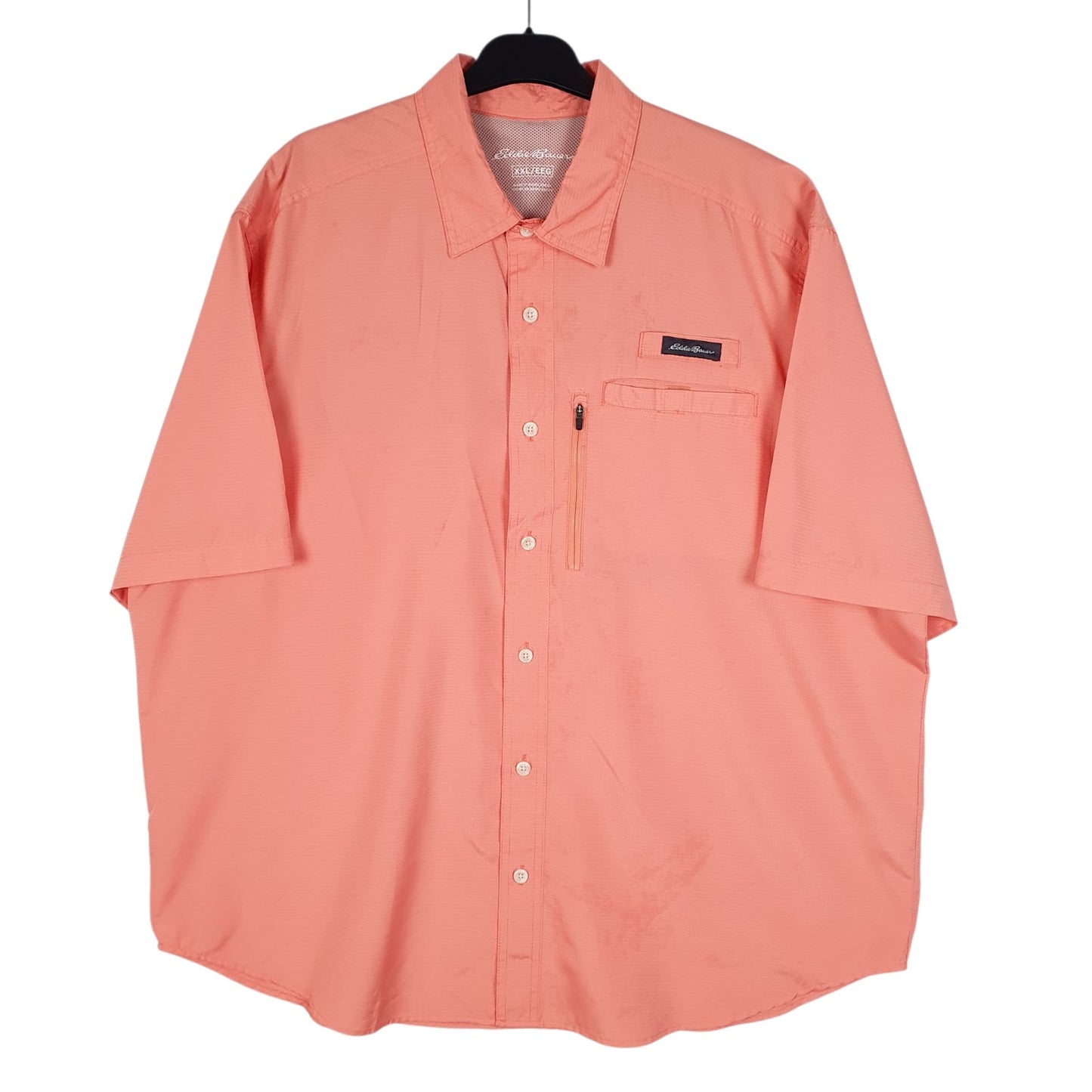 Mens Orange Eddie Bauer  Short Sleeve Shirt