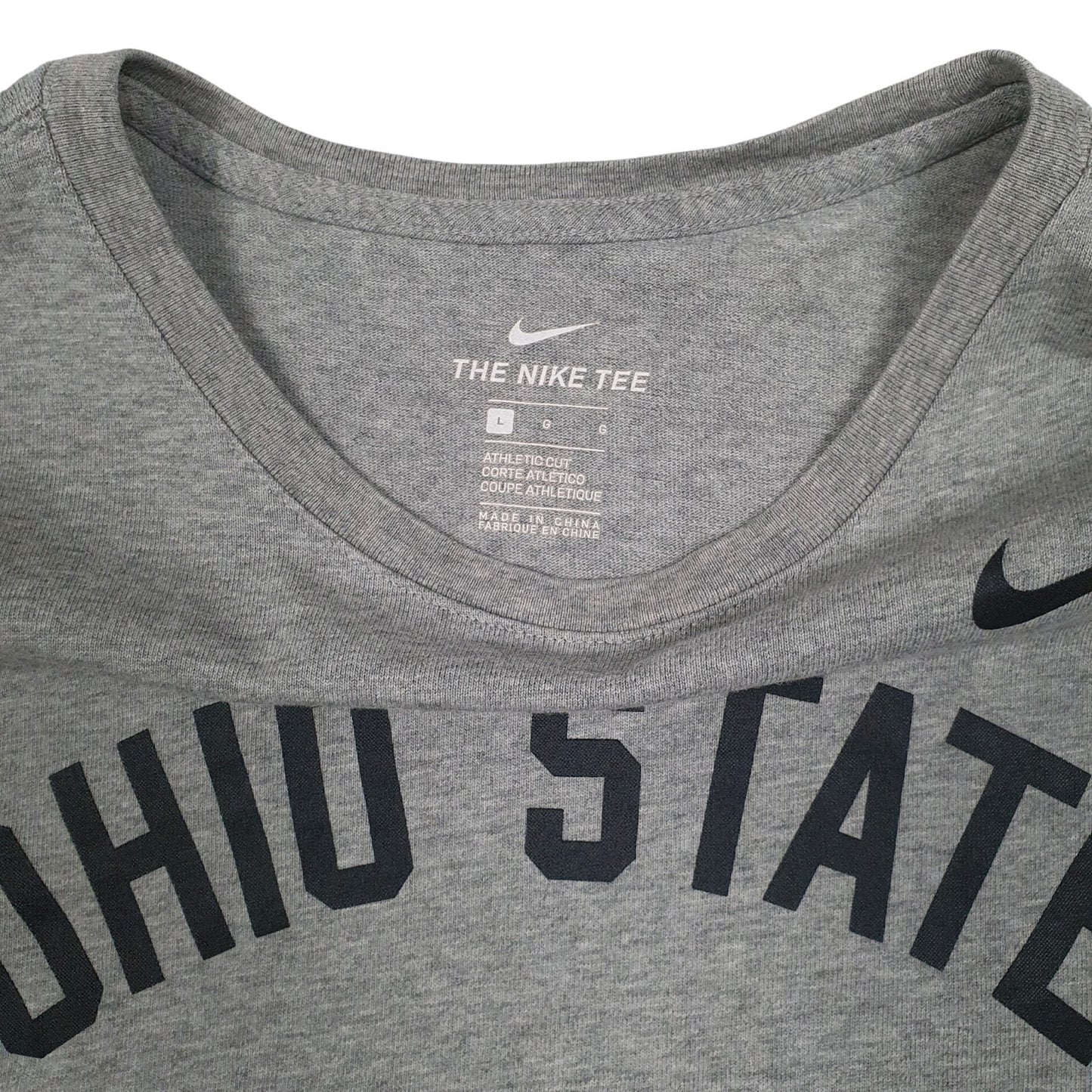 Mens Grey Nike Ohio State Buckeyes Sweatshirt Hoodie T Shirt
