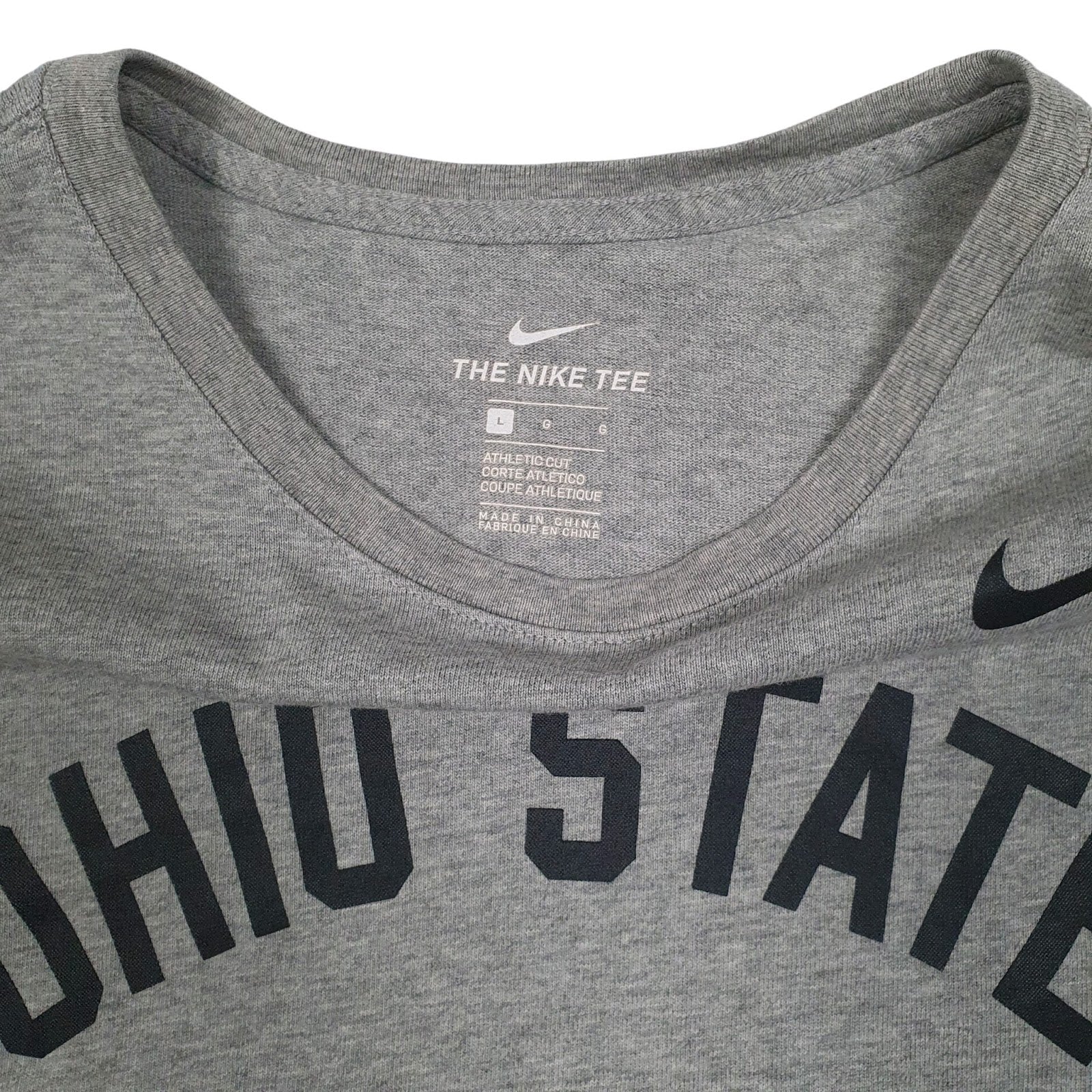Mens Grey Nike Ohio State Buckeyes Sweatshirt Hoodie T Shirt