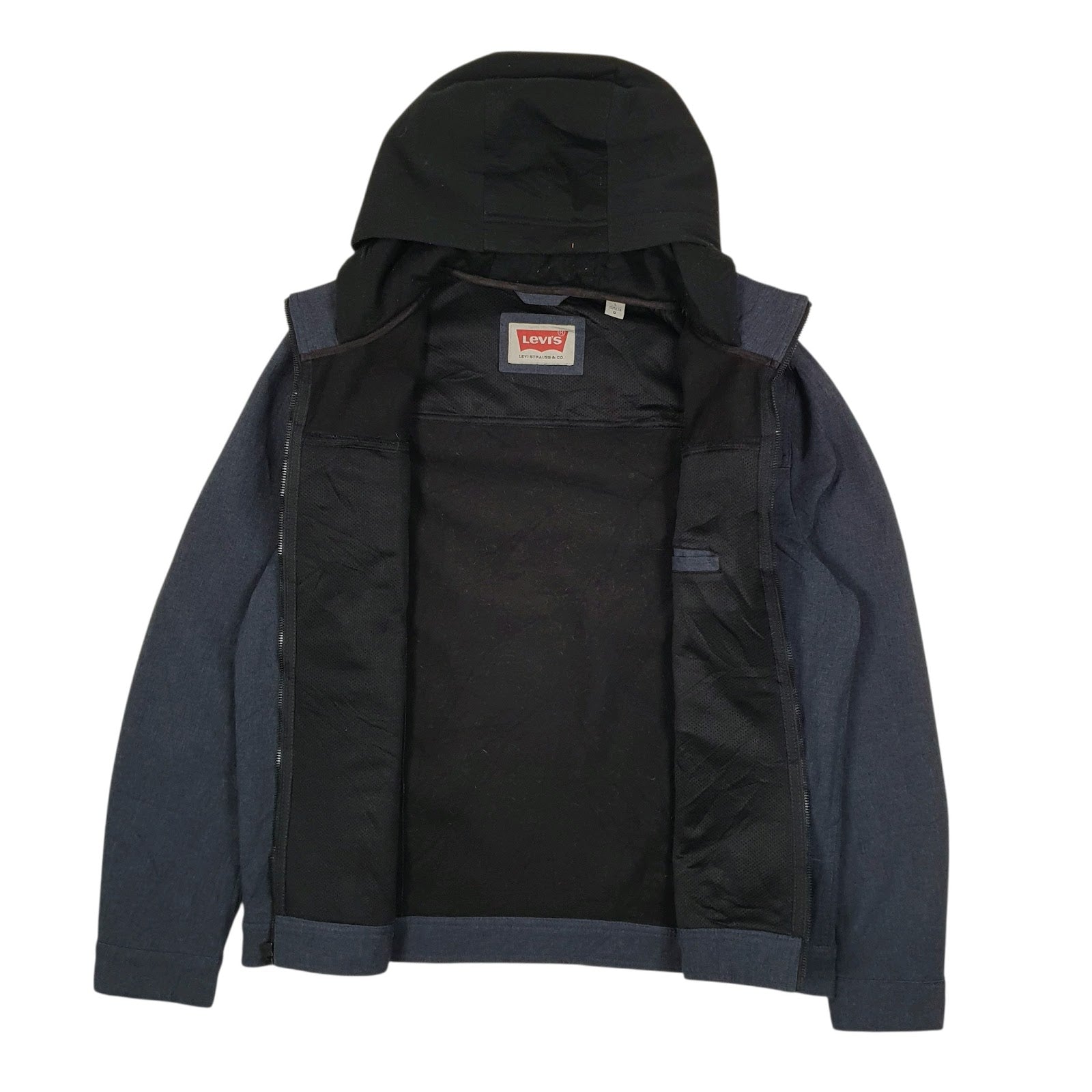 Mens Navy Levis Softshell Hoodie  Coat