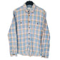 Mens Blue Back Numbers Flannel Long Sleeve Shirt