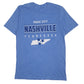 Mens Blue Unbranded Music City Nashville Tennesse Short Sleeve T Shirt