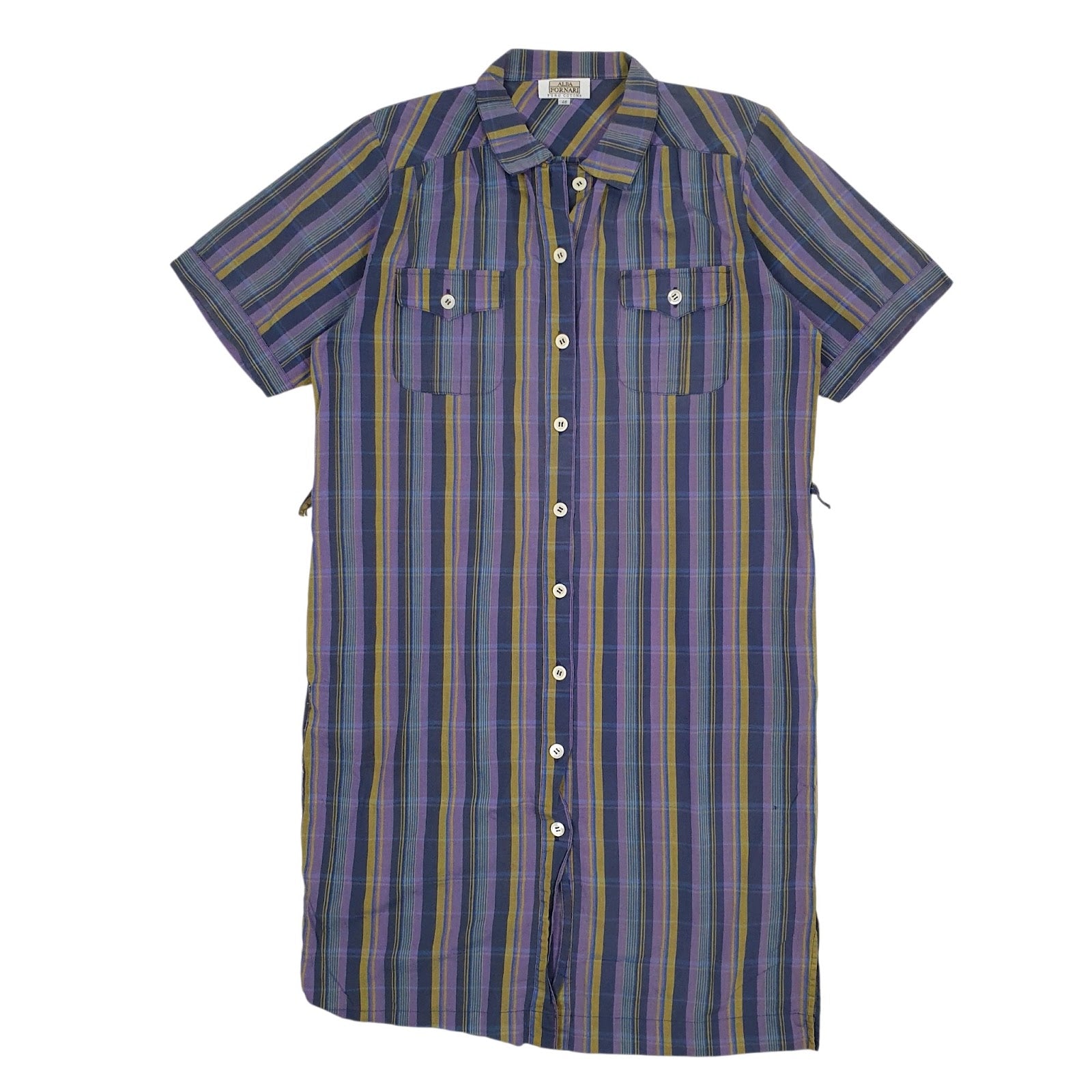 Womens Navy Alba Fornari  Short Sleeve Dress