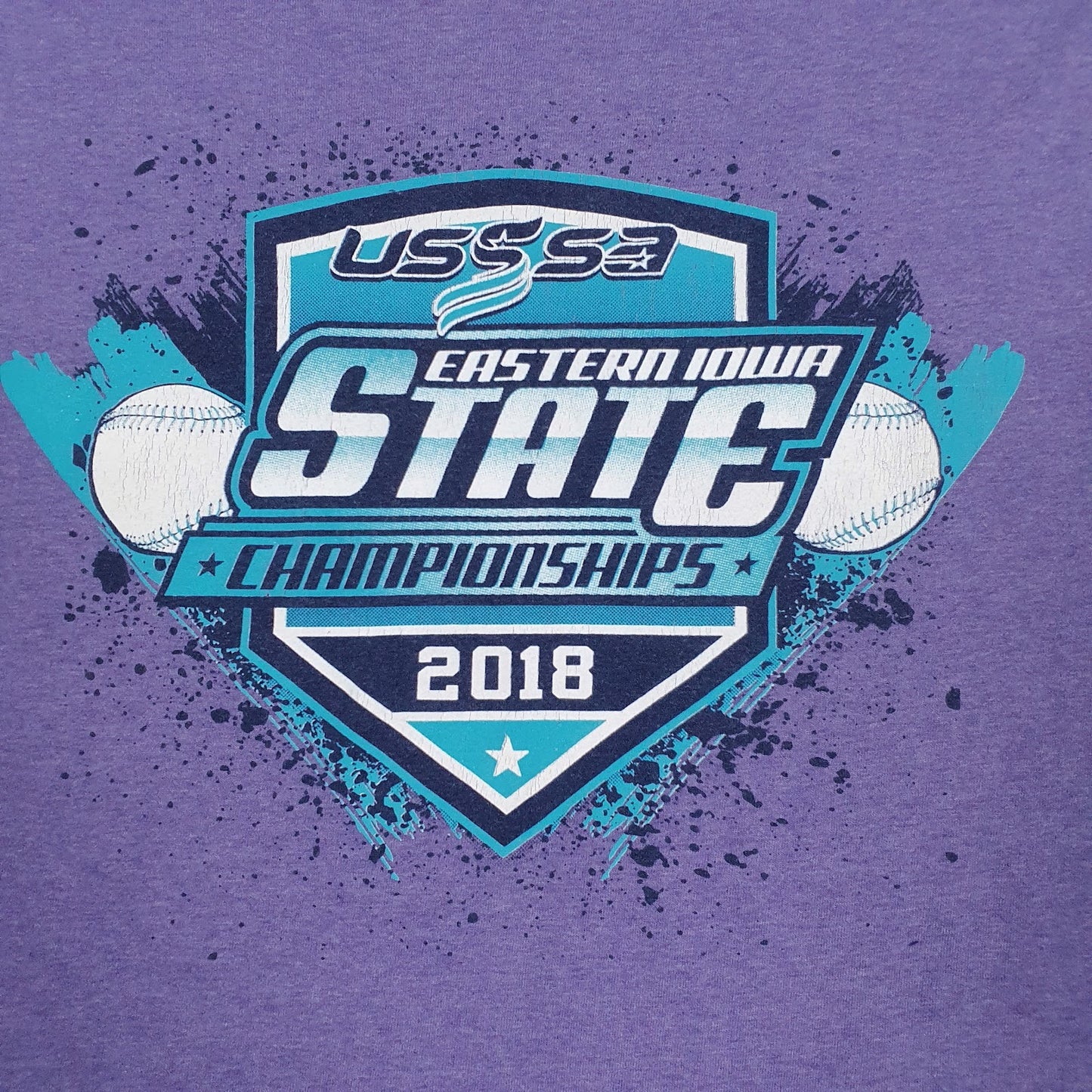 Mens Purple Fruit Of The Loom Eastern Iowa Championships  T Shirt
