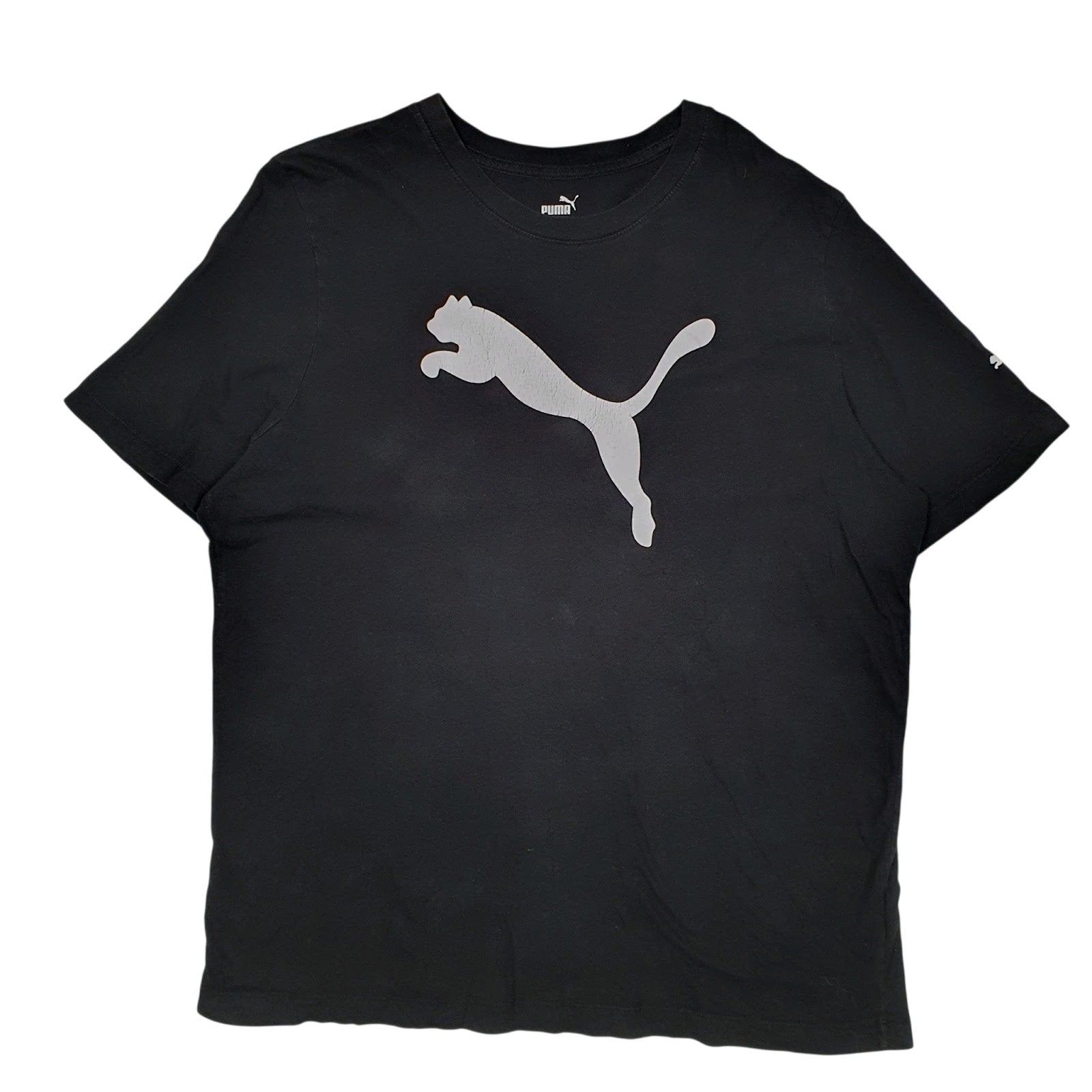 Mens Black Puma  Short Sleeve T Shirt
