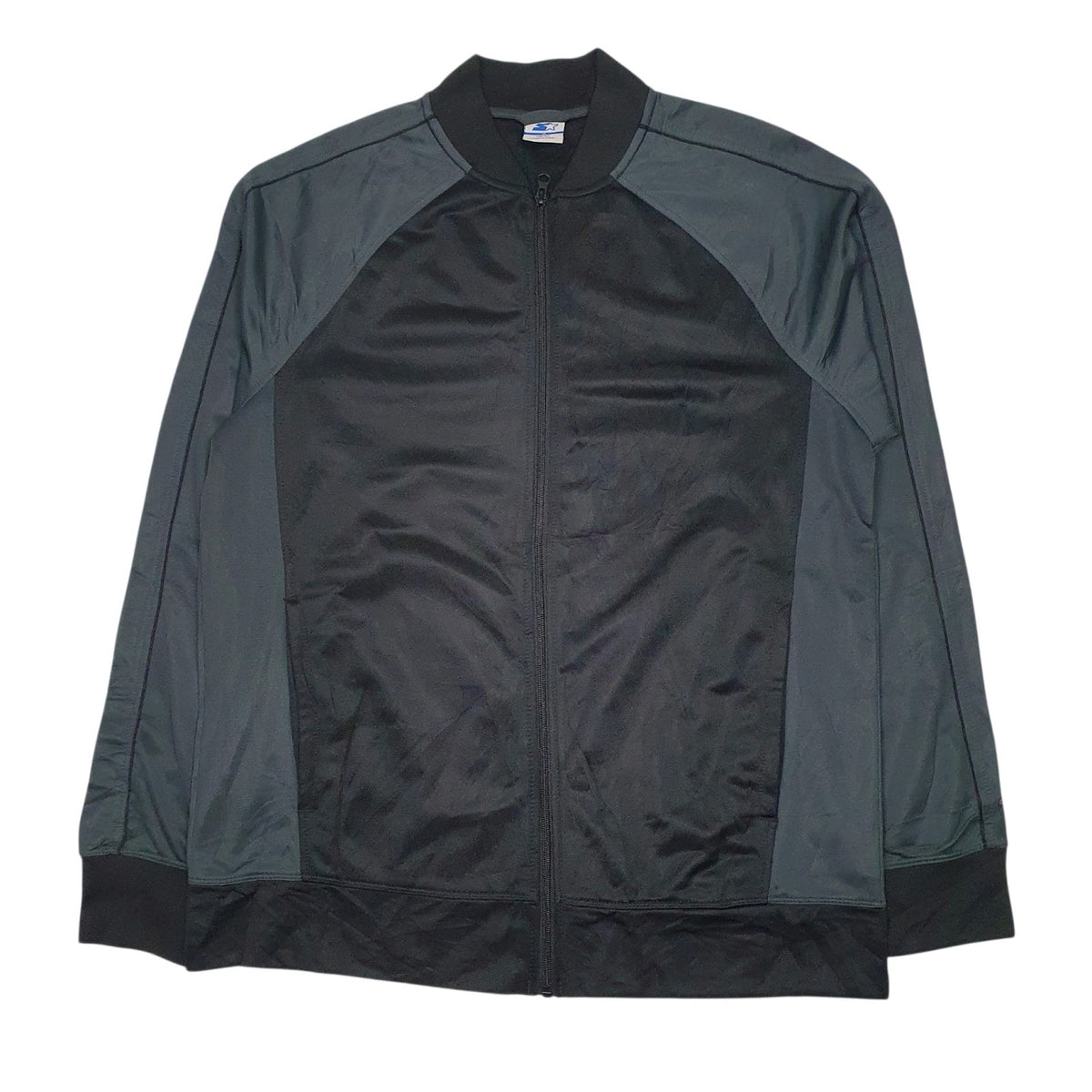 Mens Black Starter Active Wear Full Zip Jumper