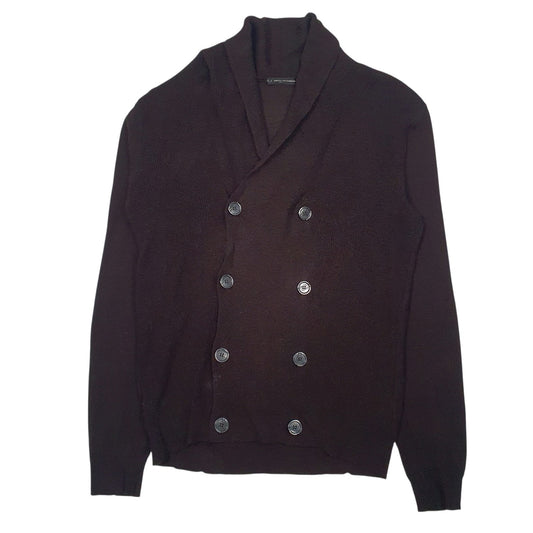 Mens Brown Daniele Alessandrini  Cardigan Jumper
