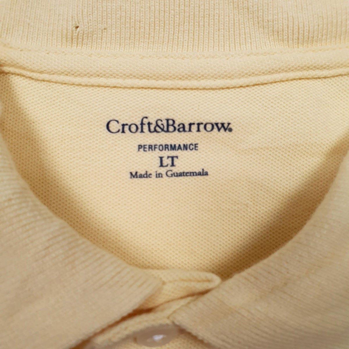 Mens Yellow Croft & Barrow   Polo Shirt