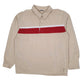 Mens Beige Influx Rugby Long Sleeve Polo Shirt