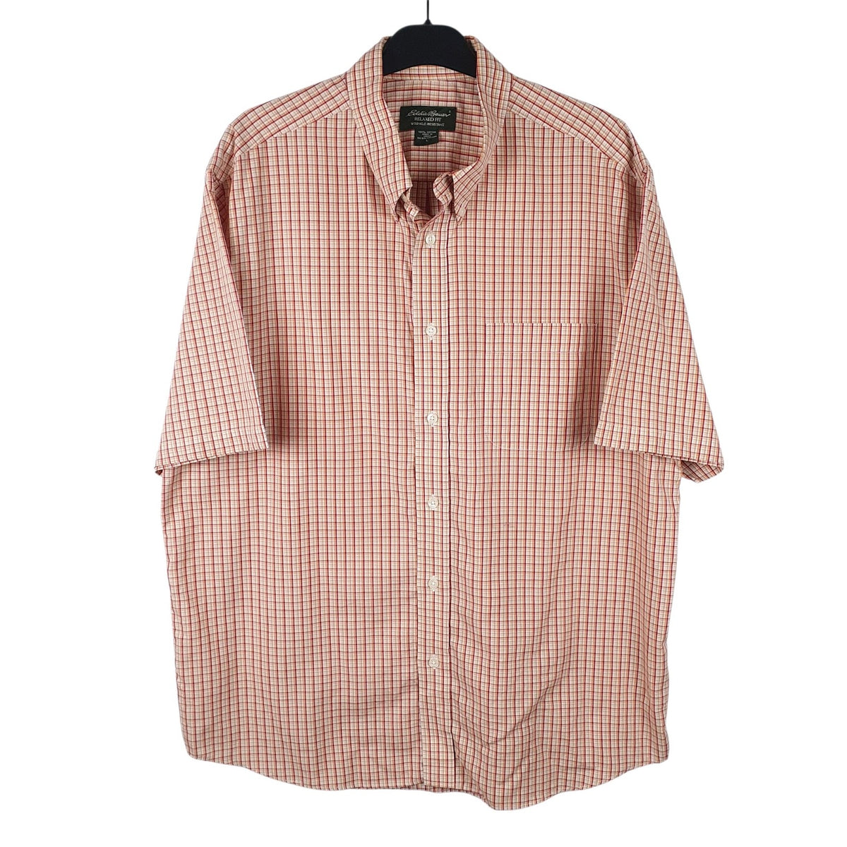 Mens Red Eddie Bauer  Short Sleeve Shirt