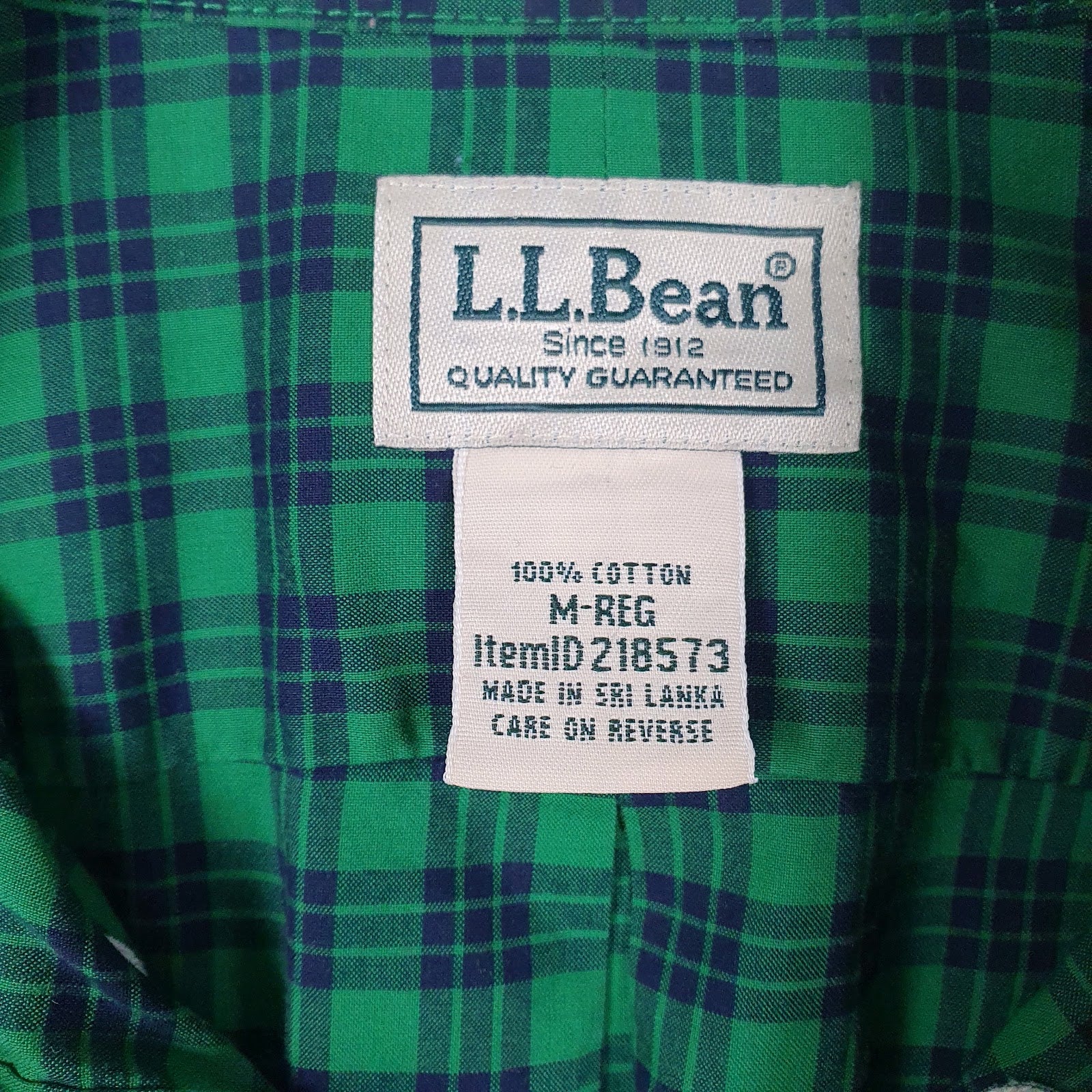 Mens Green L.L.Bean   Shirt