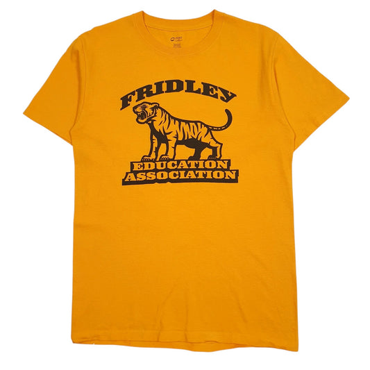 Mens Yellow Port & Company Fridley Education Association Short Sleeve T Shirt