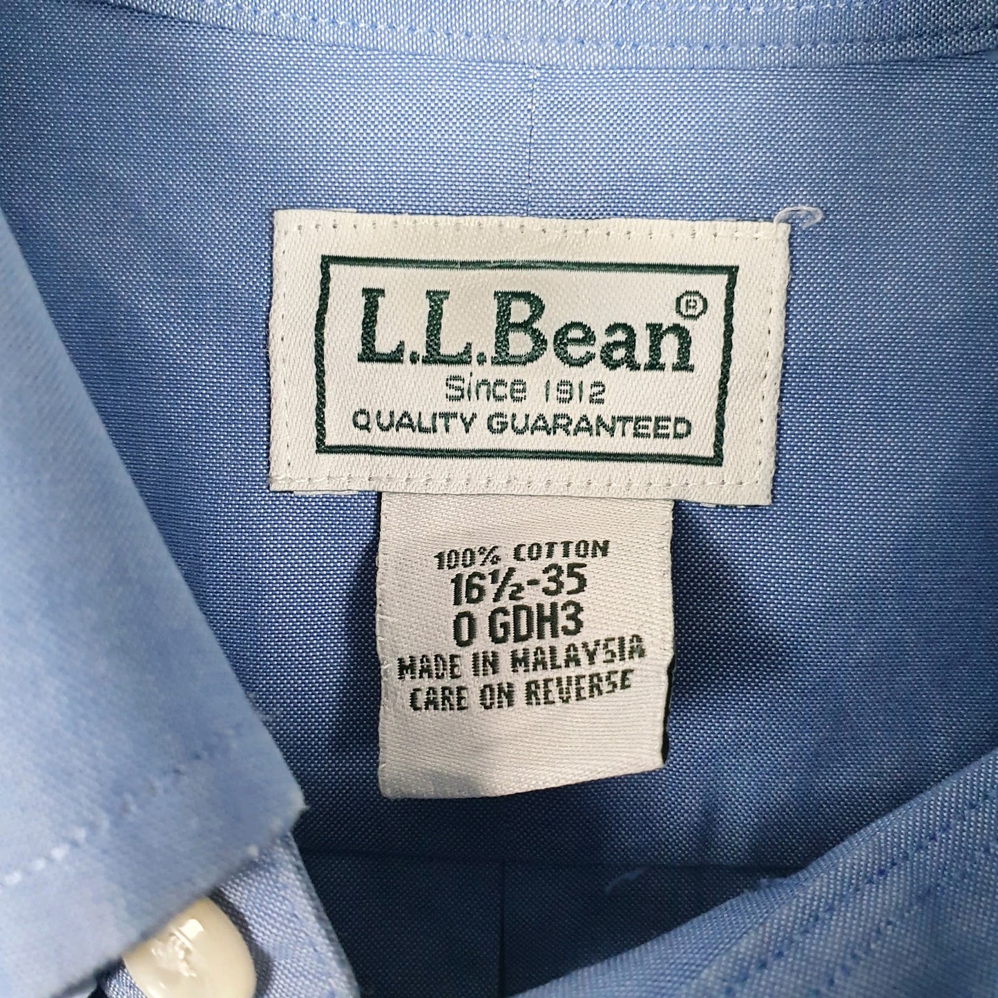 Mens Blue L.L.Bean   Shirt