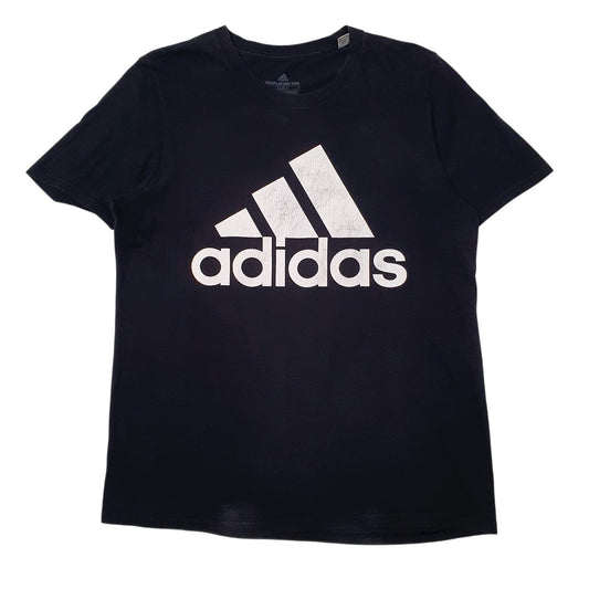 Mens Black Adidas Spellout Short Sleeve T Shirt