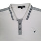 Mens White D-Rock  Cardigan Polo Shirt