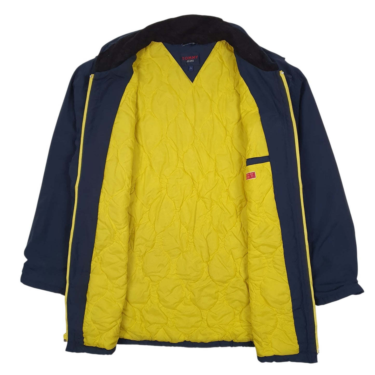 Mens Navy Tommy Hilfiger Tommy Jeans Full Zip Coat