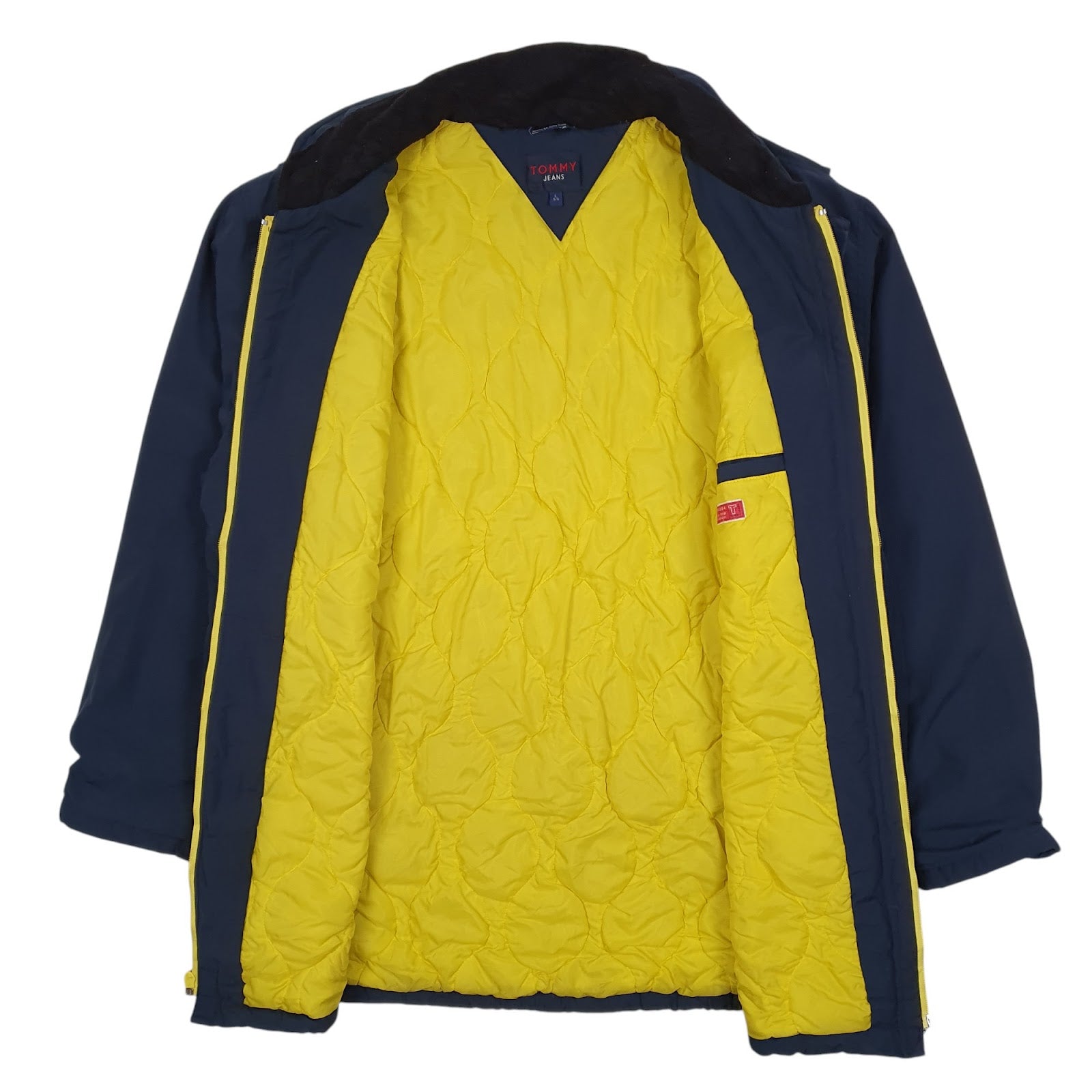 Mens Navy Tommy Hilfiger Tommy Jeans Full Zip Coat