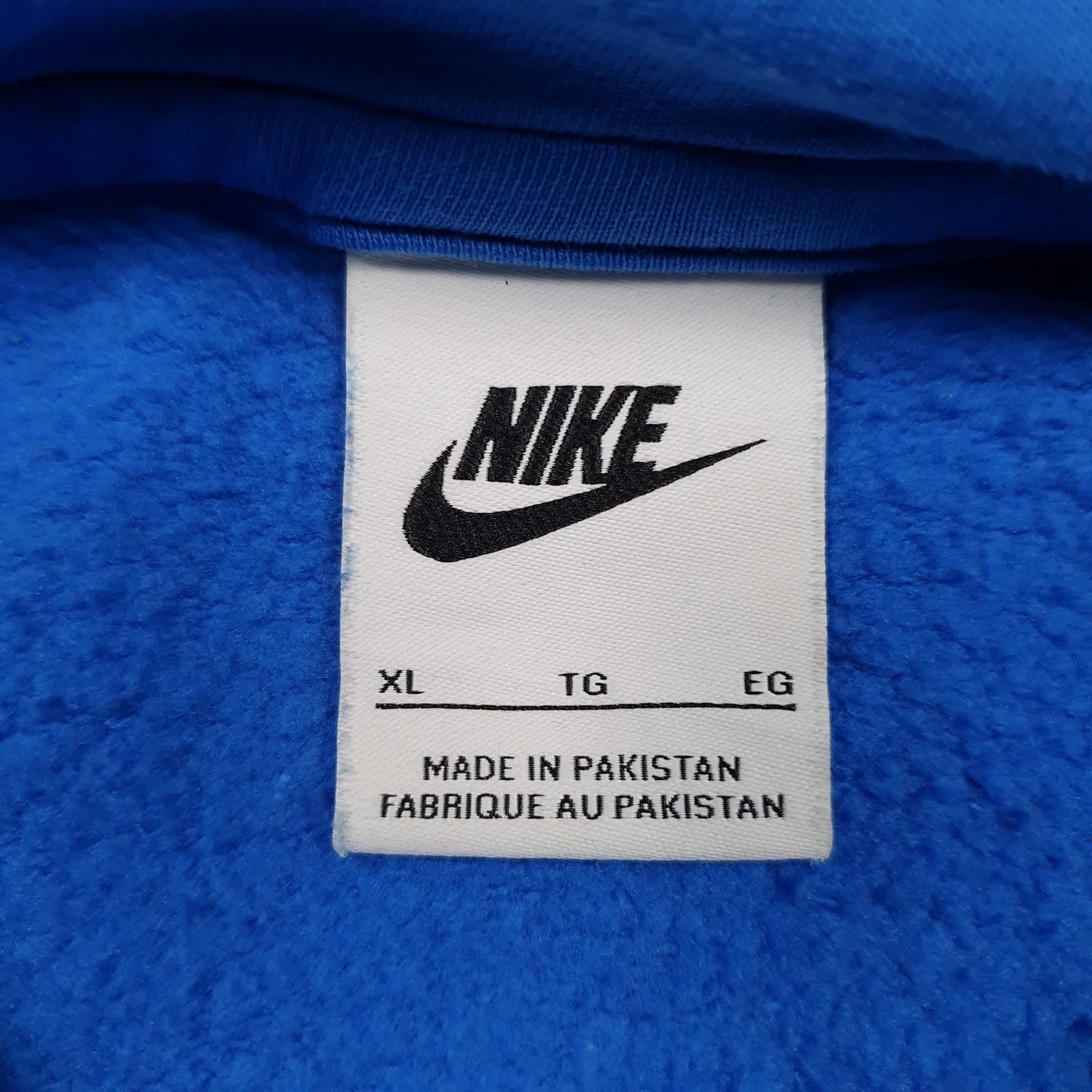 Mens Blue Nike Spellout Hoodie Jumper
