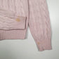 Womens Pink Polo Ralph Lauren Sport Cable Knit Hoodie Full Zip Jumper