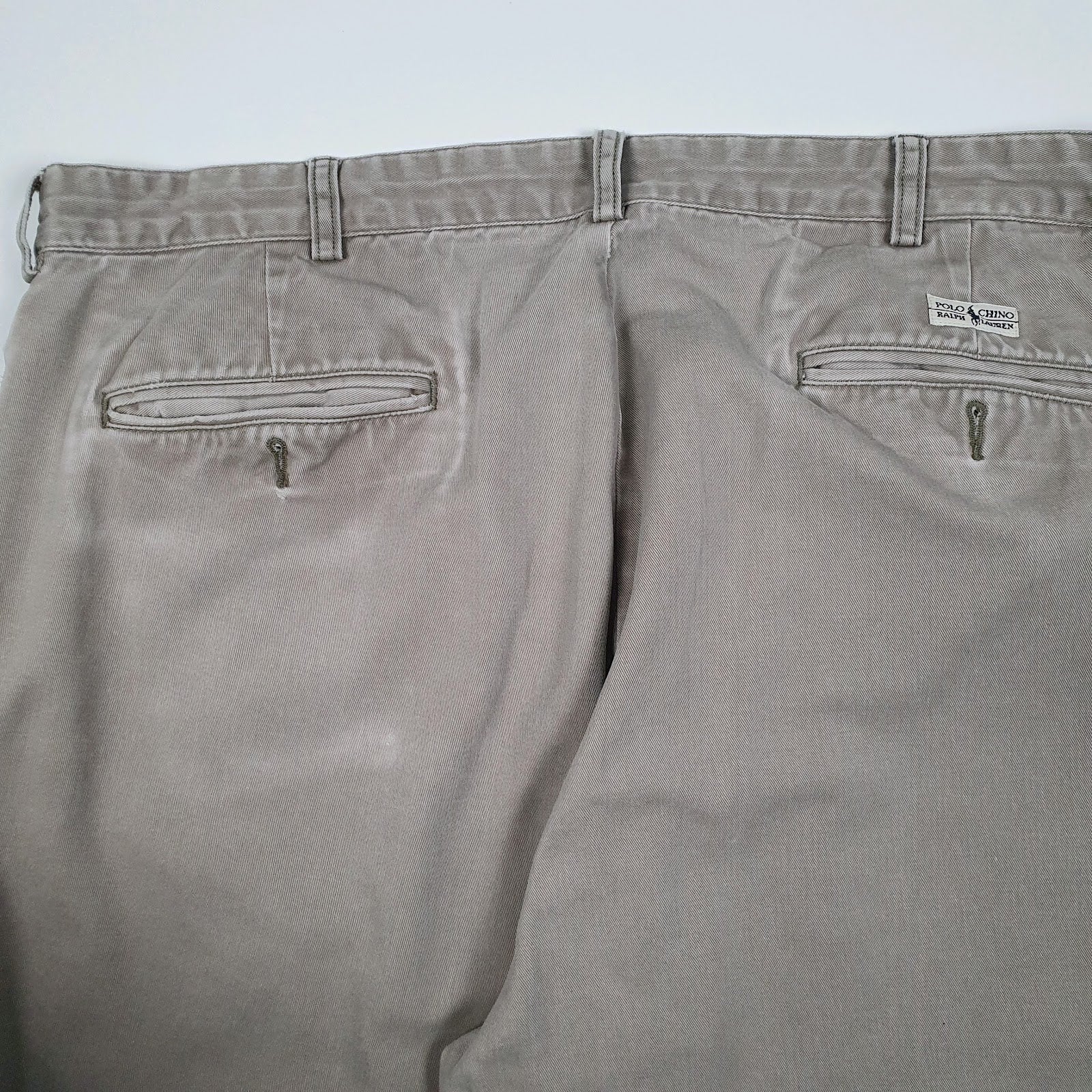 Mens Grey Polo Ralph Lauren Andrew Pant Vintage 90s Pleated  Trousers