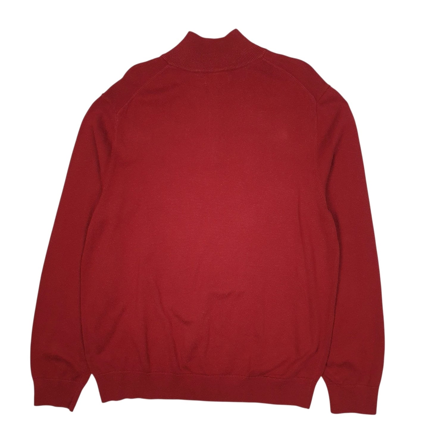 Mens Red Nautica  Quarter Zip Jumper